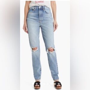 Re/Done Light Blue Distressed Jeans